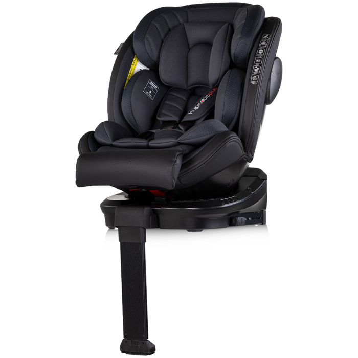 Scaun auto Chipolino Hypnotic Plus I-Size 40-150 cm cu sistem Isofix si sezut rotativ charcoal [2]