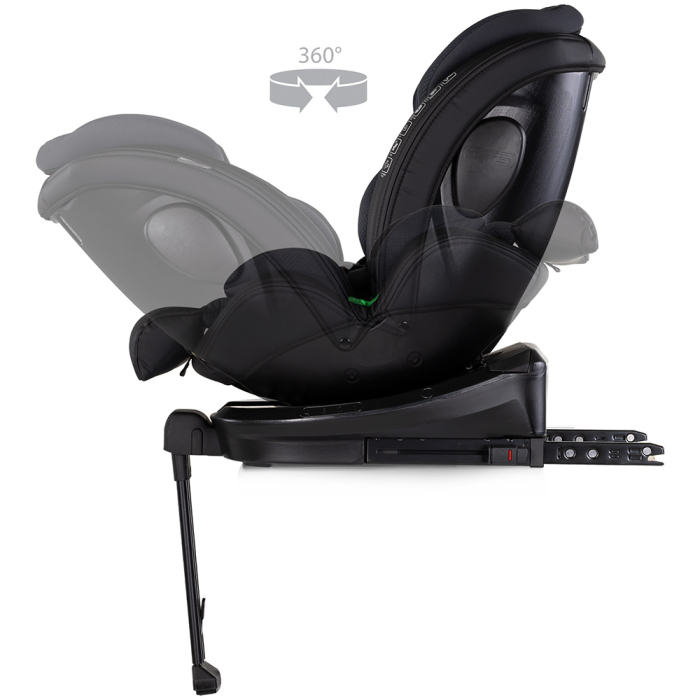 Scaun auto Chipolino Hypnotic Plus I-Size 40-150 cm cu sistem Isofix si sezut rotativ charcoal [7]