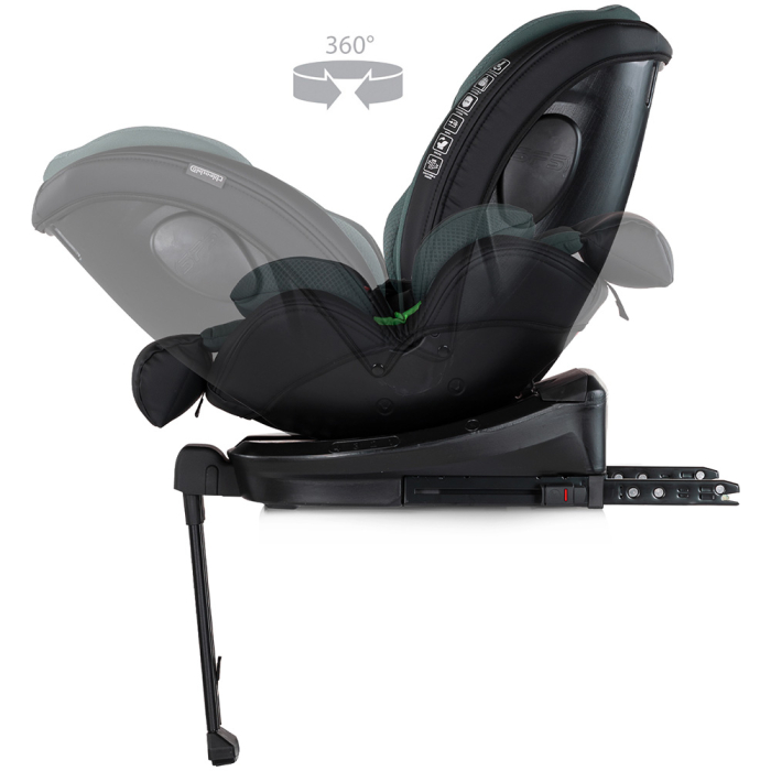 Scaun auto Chipolino Hypnotic Plus I-Size 40-150 cm cu sistem Isofix si sezut rotativ green [7]