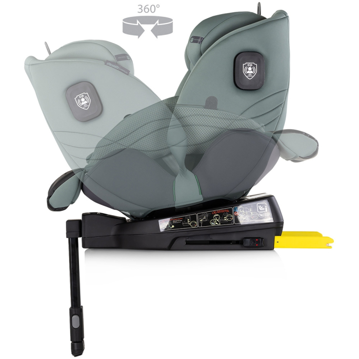Scaun auto Chipolino Premium I-Size 40-150 cm cu sistem Isofix basil [7]