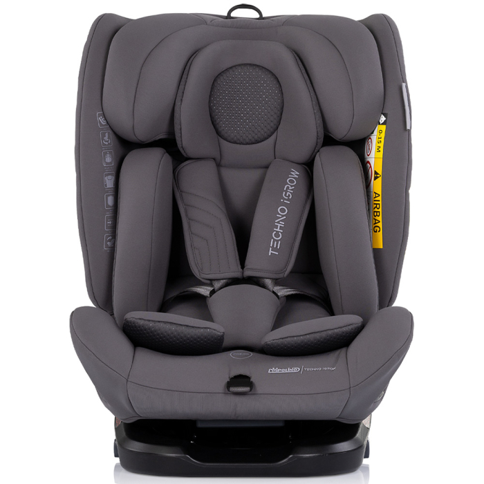 Scaun auto Chipolino Techno iGrow I-Size 40-150 cm cu sistem Isofix si sezut rotativ charcoal [2]