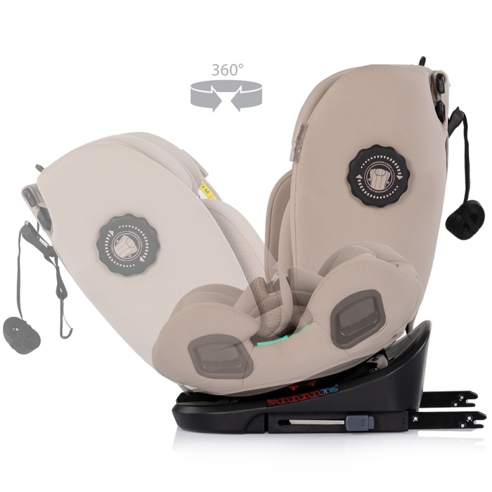 Scaun auto Chipolino Techno iGrow I-Size 40-150 cm cu sistem Isofix si sezut rotativ latte [8]