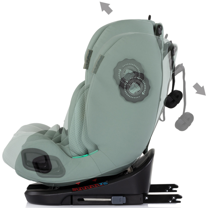 Scaun auto Chipolino Techno iGrow I-Size 40-150 cm cu sistem Isofix si sezut rotativ matcha [6]
