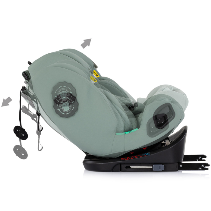 Scaun auto Chipolino Techno iGrow I-Size 40-150 cm cu sistem Isofix si sezut rotativ matcha [10]