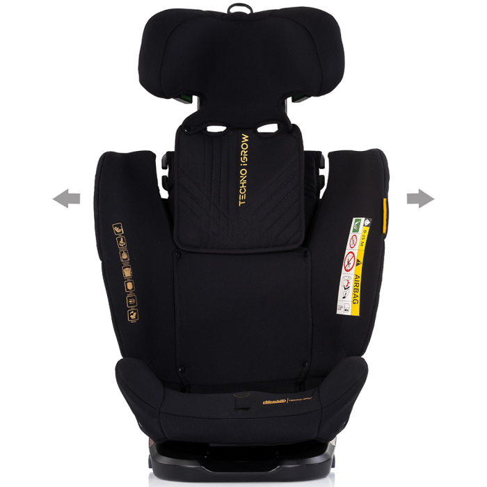 Scaun auto Chipolino Techno iGrow I-Size 40-150 cm cu sistem Isofix si sezut rotativ noir [4]