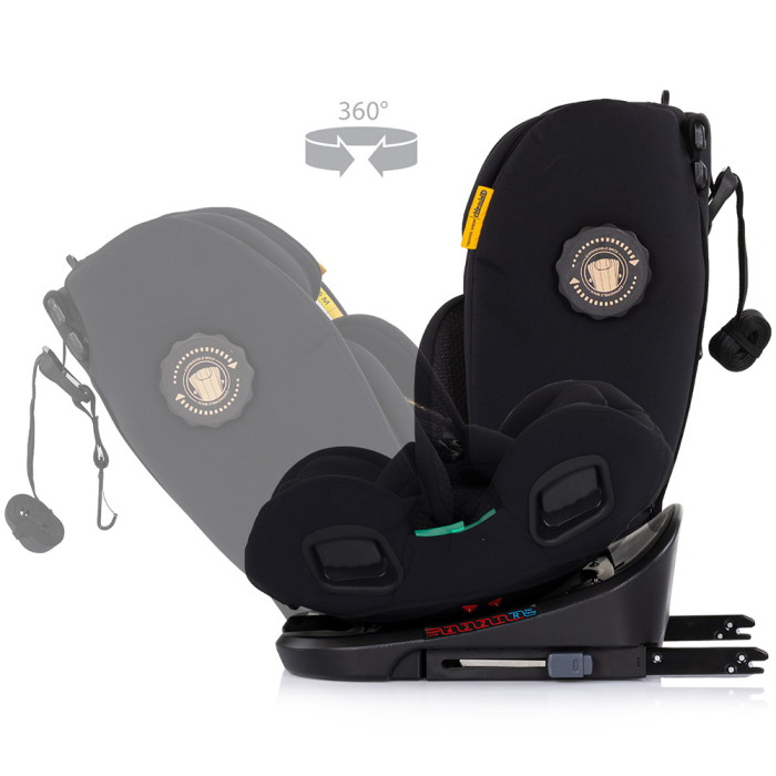 Scaun auto Chipolino Techno iGrow I-Size 40-150 cm cu sistem Isofix si sezut rotativ noir [8]