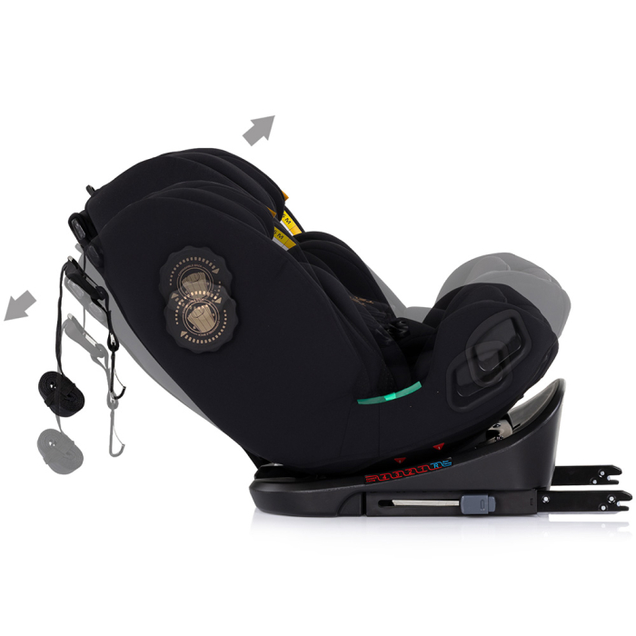 Scaun auto Chipolino Techno iGrow I-Size 40-150 cm cu sistem Isofix si sezut rotativ noir [10]