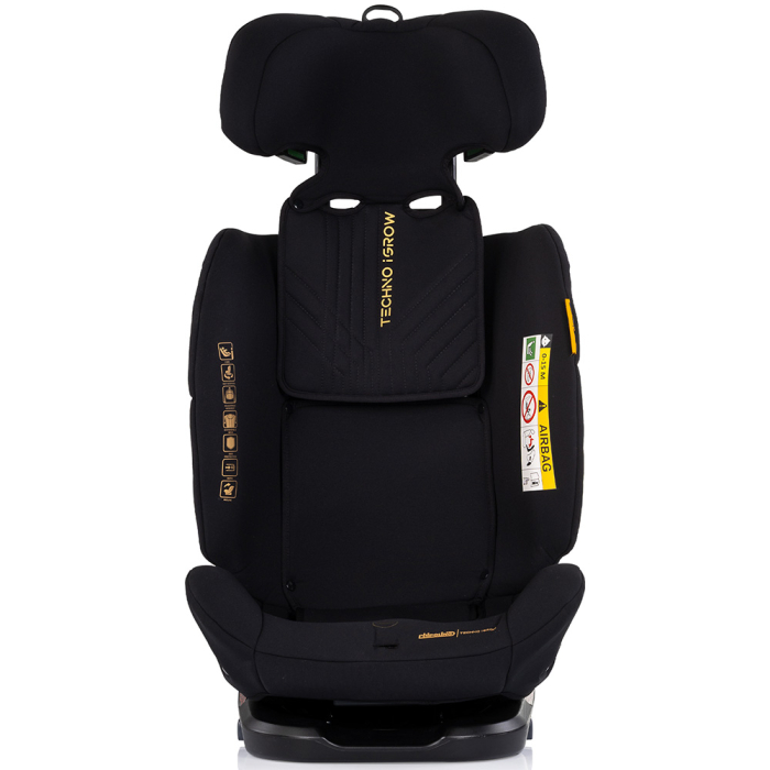 Scaun auto Chipolino Techno iGrow I-Size 40-150 cm cu sistem Isofix si sezut rotativ noir [3]