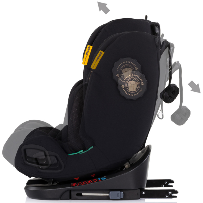 Scaun auto Chipolino Techno iGrow I-Size 40-150 cm cu sistem Isofix si sezut rotativ noir [6]
