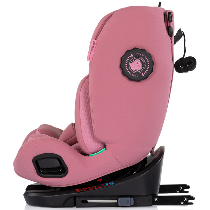 Scaun auto Chipolino Techno iGrow I-Size 40-150 cm cu sistem Isofix si sezut rotativ powder pink [5]