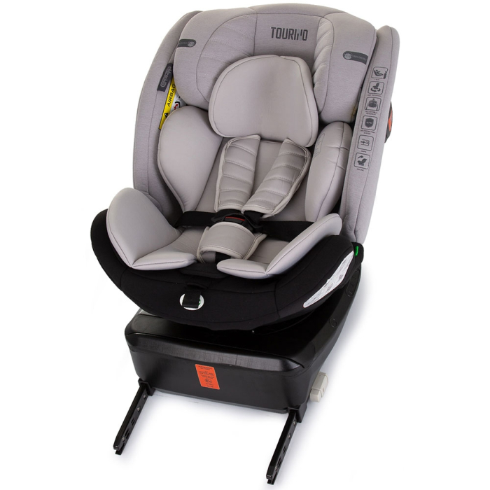 Scaun auto Chipolino Tourino I-Size 40-150 cm ash grey cu sistem Isofix [10]