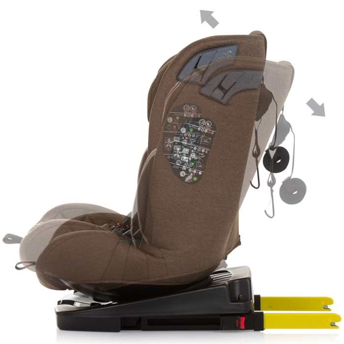 Scaun auto Chipolino X Factor I-Size 40-150 cm macadamia cu sistem Isofix [5]