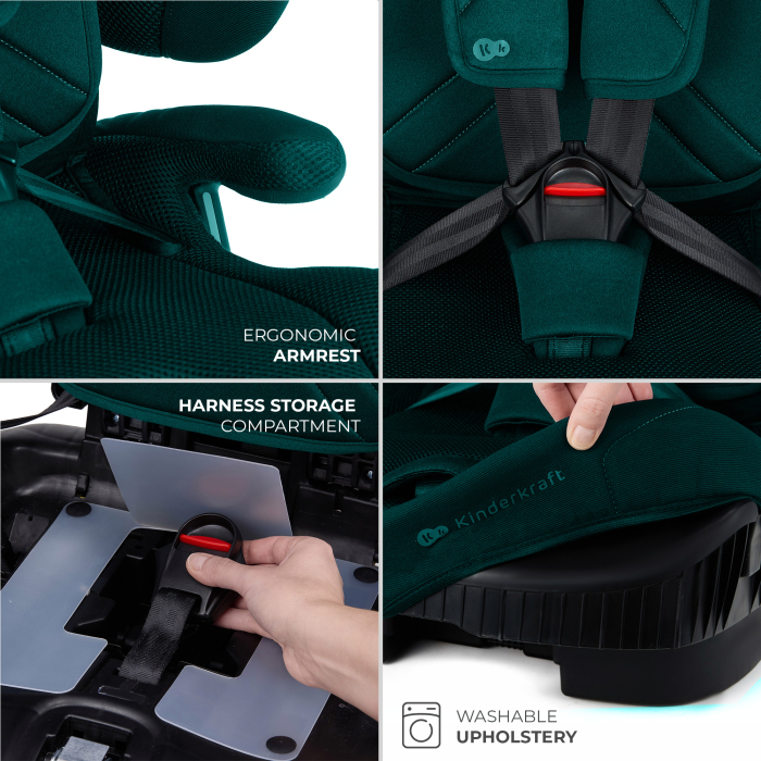 SCAUN AUTO KINDERKRAFT FIX2GO 76-150 CM, GREEN [2]