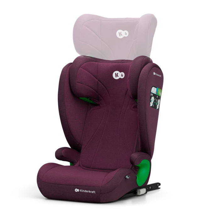 SCAUN AUTO KINDERKRAFT JUNIOR FIX2, I-SIZE 100-150 CM, CHERRY RED [3]