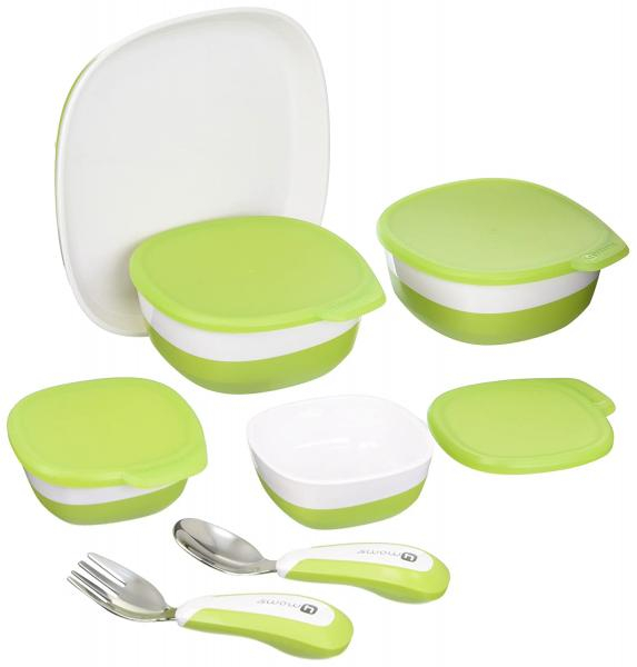 Scaun de masa 4moms Black-Grey+Set Farfurii si tacamuri [2]