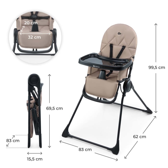 SCAUN DE MASA KINDERKRAFT BINCI, BEIGE [4]
