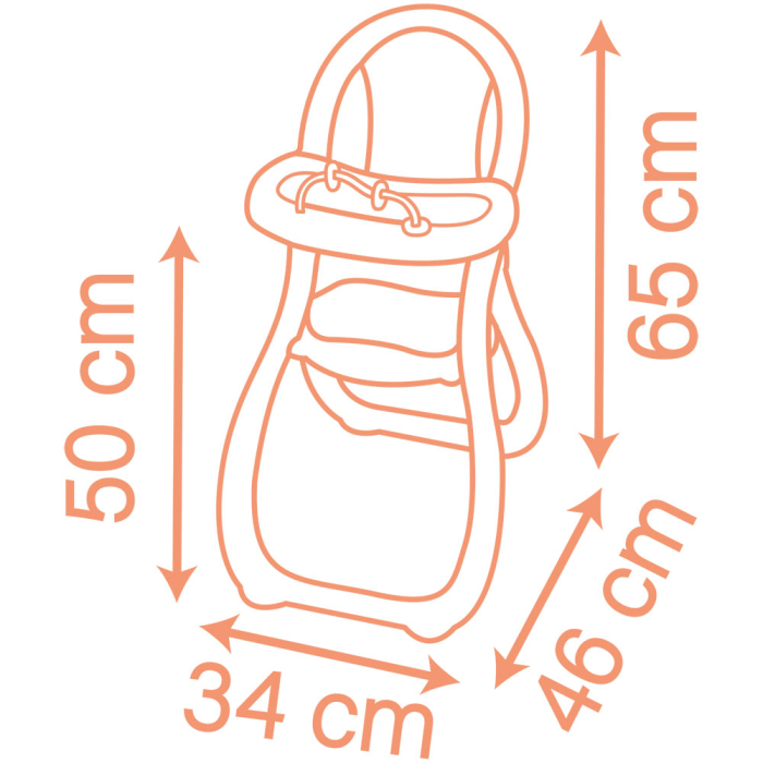 Scaun de masa pentru papusa Smoby Baby Nurse Highchair [2]