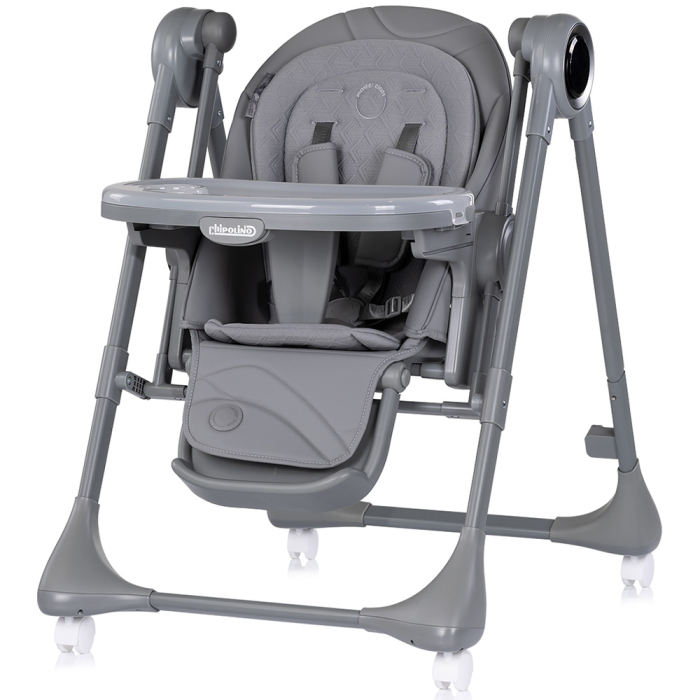 Scaun de masa si leagan electric Chipolino Master Class 2 in 1 charcoal [2]