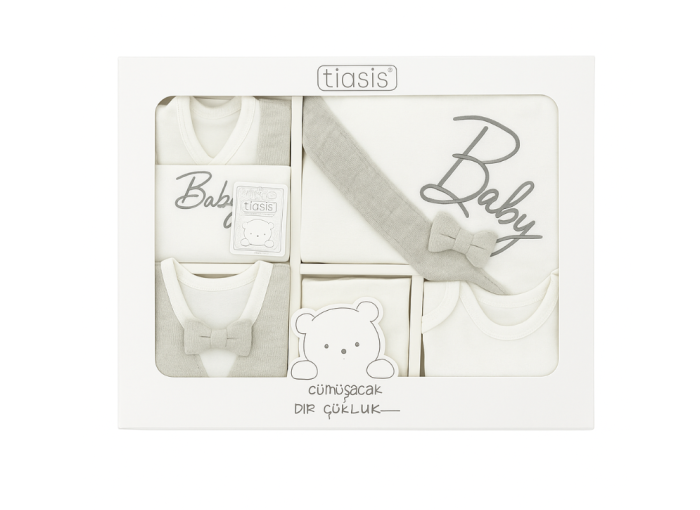 Set 10 piese, Nou născut, 0-3 Luni, Bumbac organic, Gentleman [1]