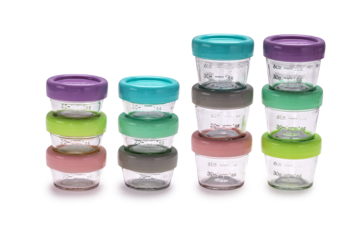 SET 12 RECIPIENT STICLA PENTRU HRANA BEBE, MELII, 6*59 ML + 6*118 ML [3]