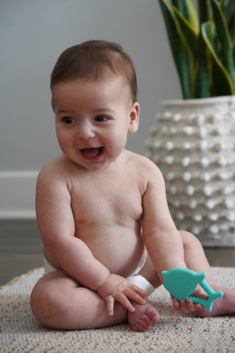 SET 2 JUCARII DENTITIE SILICON MELII MODEL DINO + RECHIN [4]