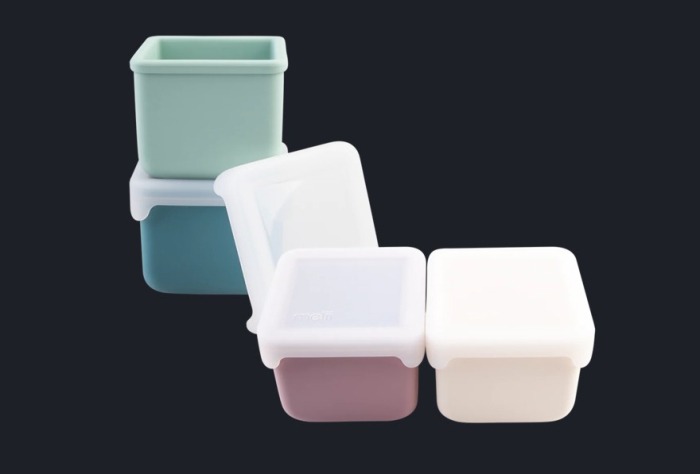 SET 2 RECIPIENTE SILICON, MELII, BLUE MINT [3]