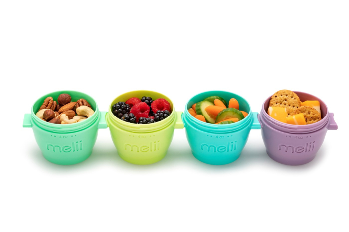 SET 4 RECIPIENTE PLASTIC SNAP&GO, MELII, 118 ML [8]