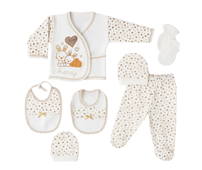 Set 5 piese bebelus, Iepurasi, Bej [1]