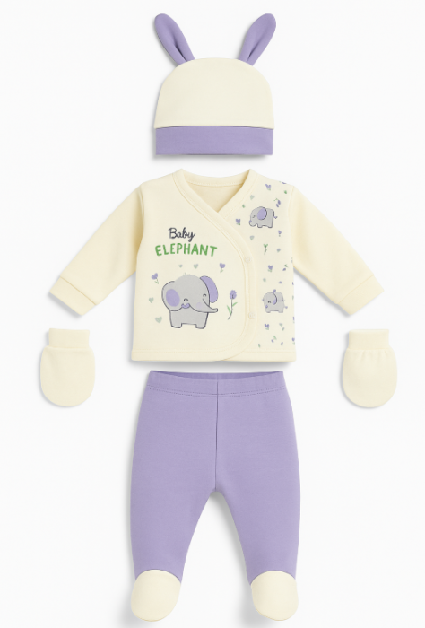 Set 5 piese nou nascut, Elefantel norocos [1]