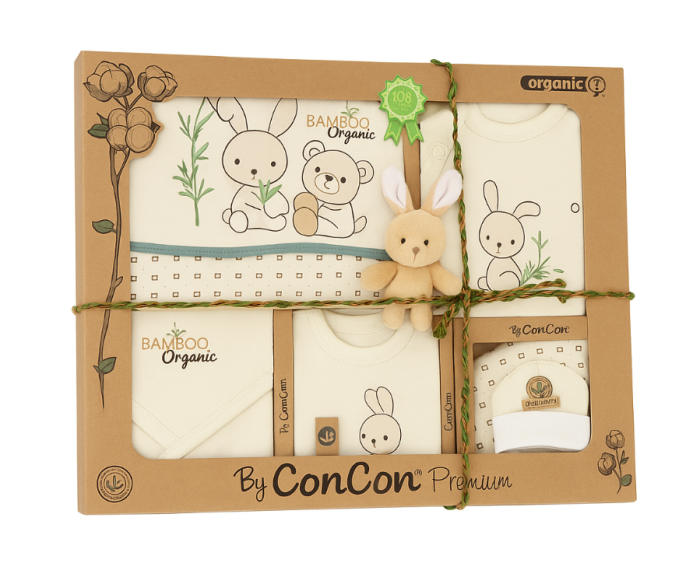 Set cadou 10 piese pentru nou nascuti, Bumbac Organic, Bear [1]
