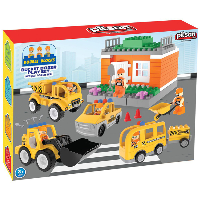 Set constructie Pilsan Double Blocks Bucket Dozer 57 piese [2]
