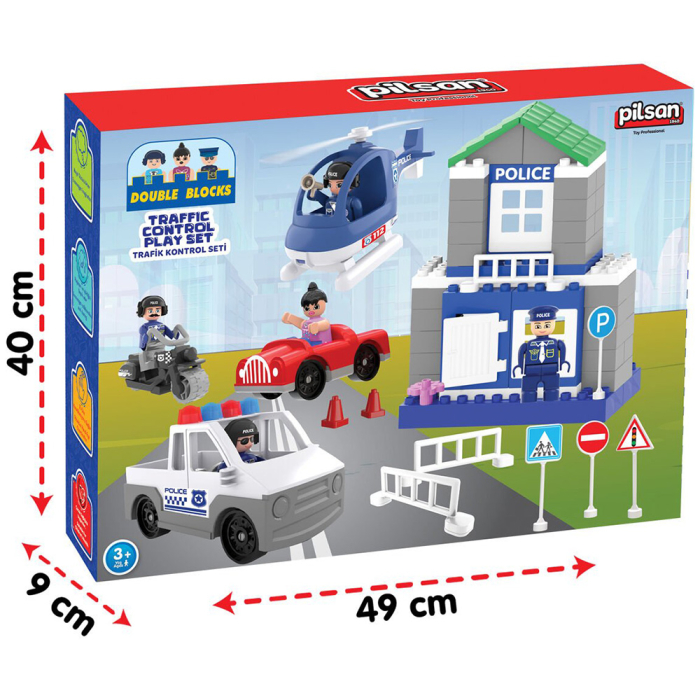 Set constructie Pilsan Double Blocks Traffic Control 57 piese [3]