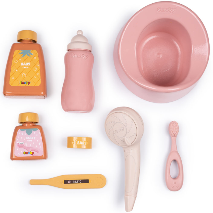 Set de baie pentru papusa Smoby Baby Nurse Bath cu 8 accesorii [3]
