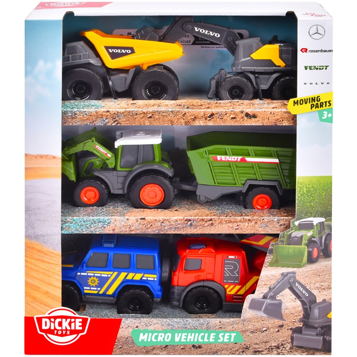 Set Dickie Toys Micro City Team 9 cm cu 5 vehicule [17]