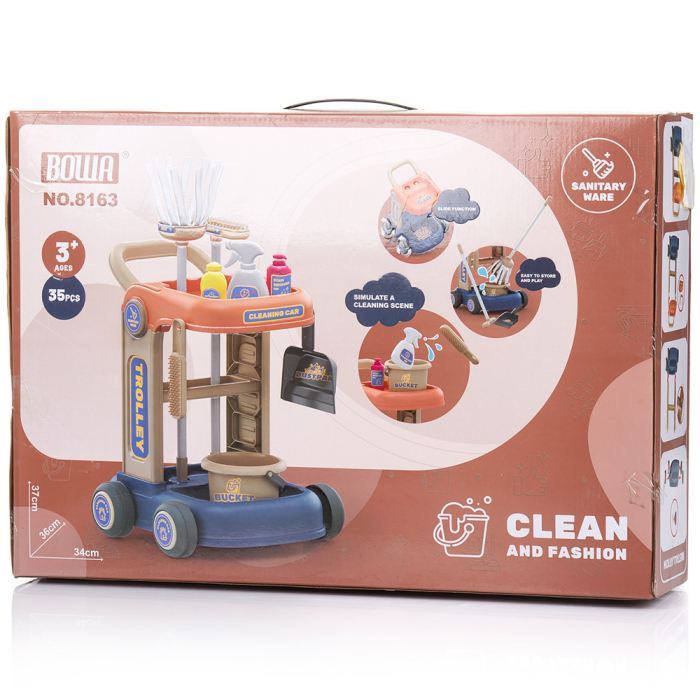 Set jucarie Chipolino Cleaning Cart cu 35 accesorii [6]