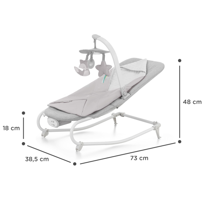 SEZLONG 3 IN 1, KINDERKRAFT FELIO 2, STONE GREY [5]