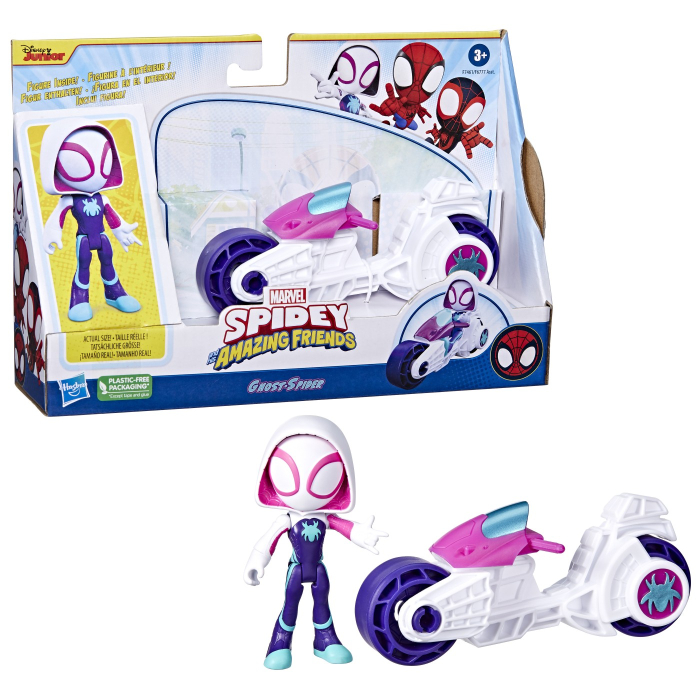 SPIDEY PRIETENII EXTRAORDINARI SET MOTOCICLETA SI FIGURINA GHOST SPIDER 10CM [9]