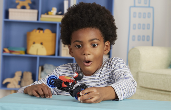 SPIDEY PRIETENII EXTRAORDINARI SET MOTOCICLETA SI FIGURINA MILES MORALES SPIDER MAN 10CM [4]