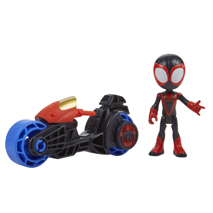 SPIDEY PRIETENII EXTRAORDINARI SET MOTOCICLETA SI FIGURINA MILES MORALES SPIDER MAN 10CM [5]