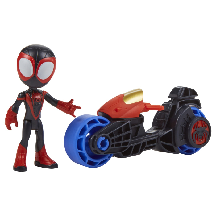 SPIDEY PRIETENII EXTRAORDINARI SET MOTOCICLETA SI FIGURINA MILES MORALES SPIDER MAN 10CM [6]