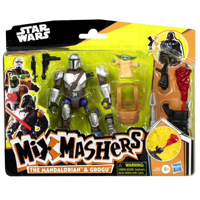 STAR WARS MIX MASHERS DELUXE SET FIGURINA MANDALORIAN AND GROGU 12CM SI ACCESORII [1]