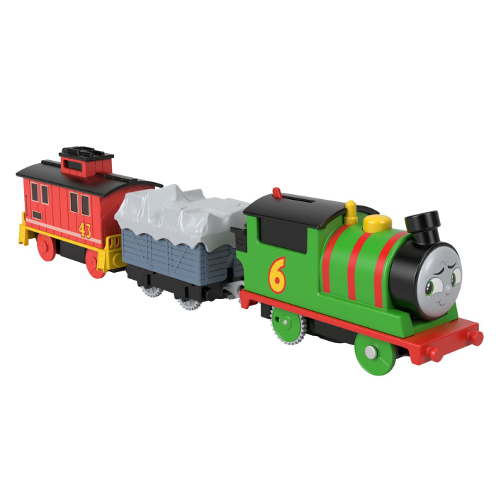 THOMAS LOCOMOTIVA MOTORIZATA PERCY BRAKE CAR BRUNO CU 2 VAGOANE [2]