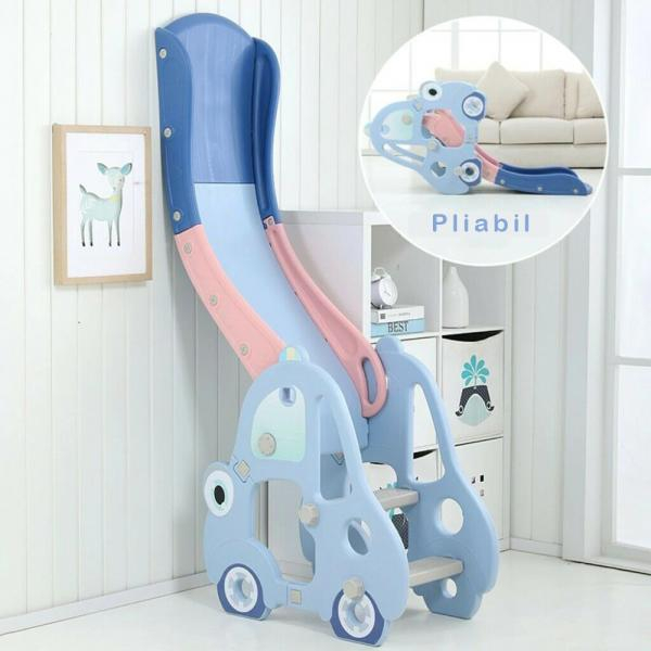 Tobogan MyKids masina cu cos de baschet OM002 Roz [3]