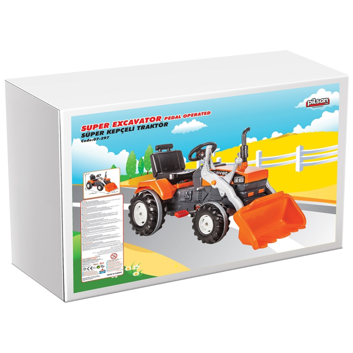 Tractor cu pedale Pilsan Super Excavator 07-297 orange [4]
