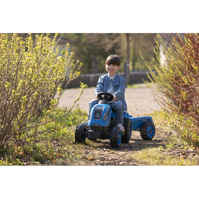Tractor cu pedale si remorca Smoby Farmer XL albastru [9]