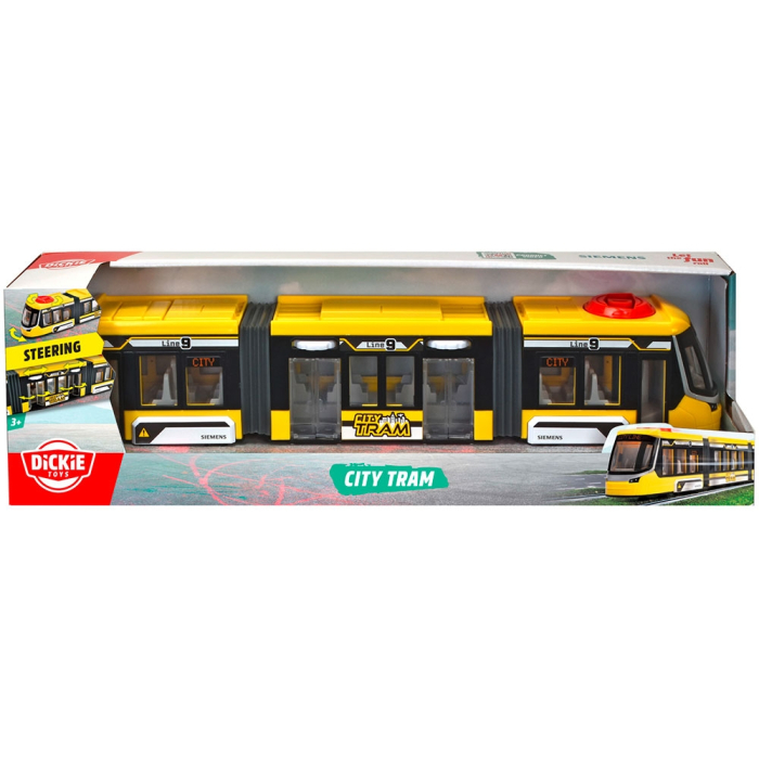 Tramvai Dickie Toys Siemens City Tram 41,5 cm galben [3]