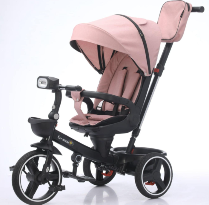 Tricicleta cu scaun reversibil, 6-36 luni, cu pozitie de somn, roata cauciuc, cu lumini si muzica, [1]