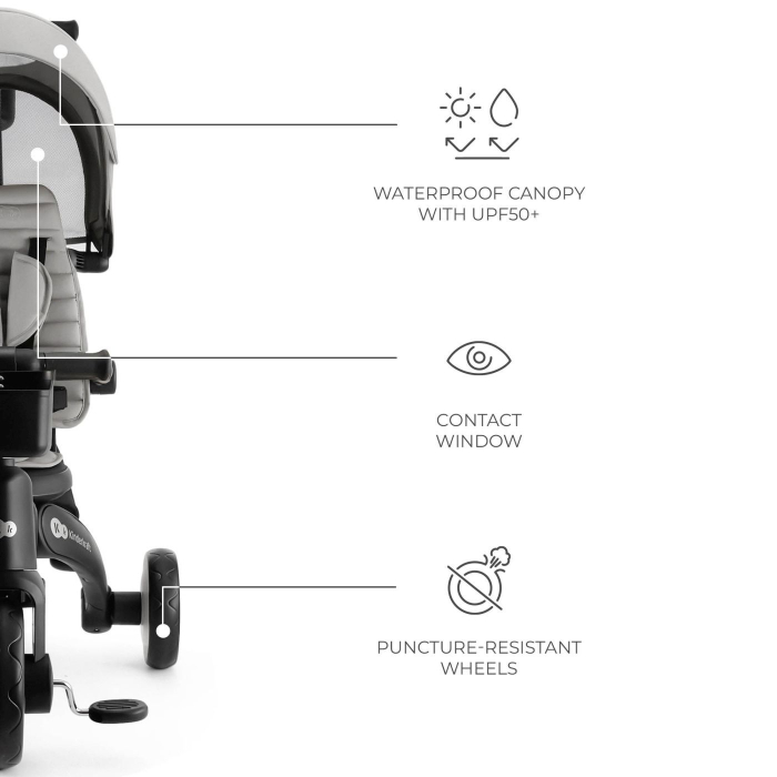 TRICICLETA KINDERKRAFT JAZZ 2, GREY [4]