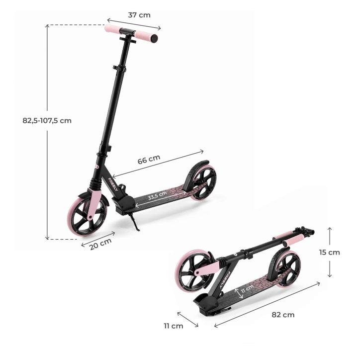 TROTINETA KINDERKRAFT FREELY, PINK [7]