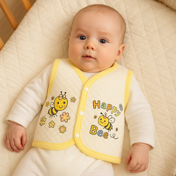 Vestă pentru bebeluși, matlasata, Galben [2]